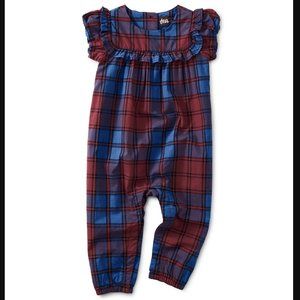 Tea Collection Family Plaid Ruffle Romper